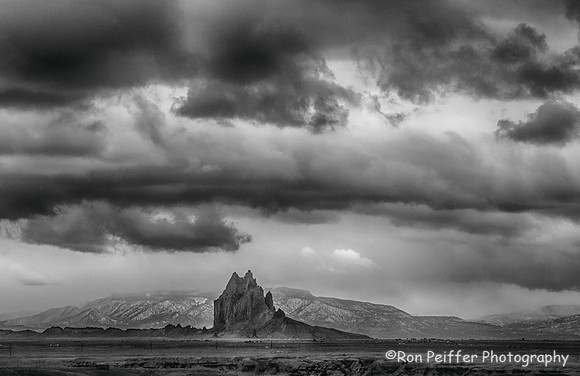 Storm Clouds over Ship Rock