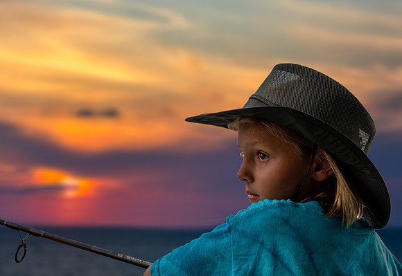 Fishing at Sunset
