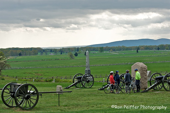 Bicycling Tourists at Gettysburg